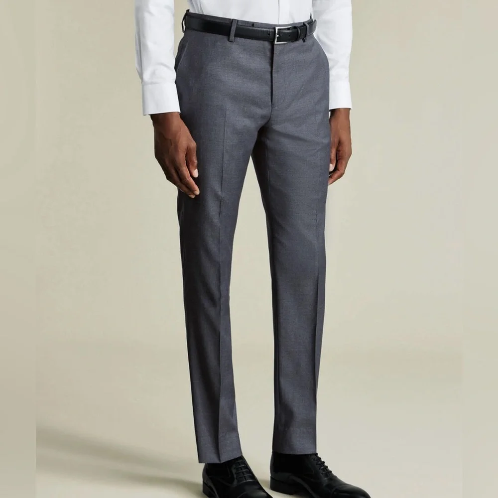 C. TYRWHITT CLASSIC FIT NATURAL STRETCH TWILL TROUSER AIRFORCE BLUE - 42W / 34L - Picture 2 of 7